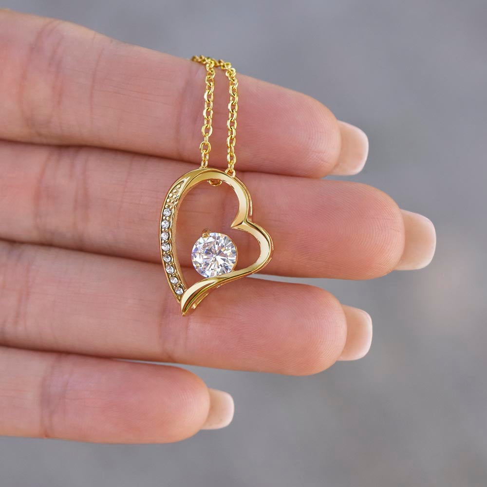 To My Dearest Daughter - Forever Love Heart Necklace