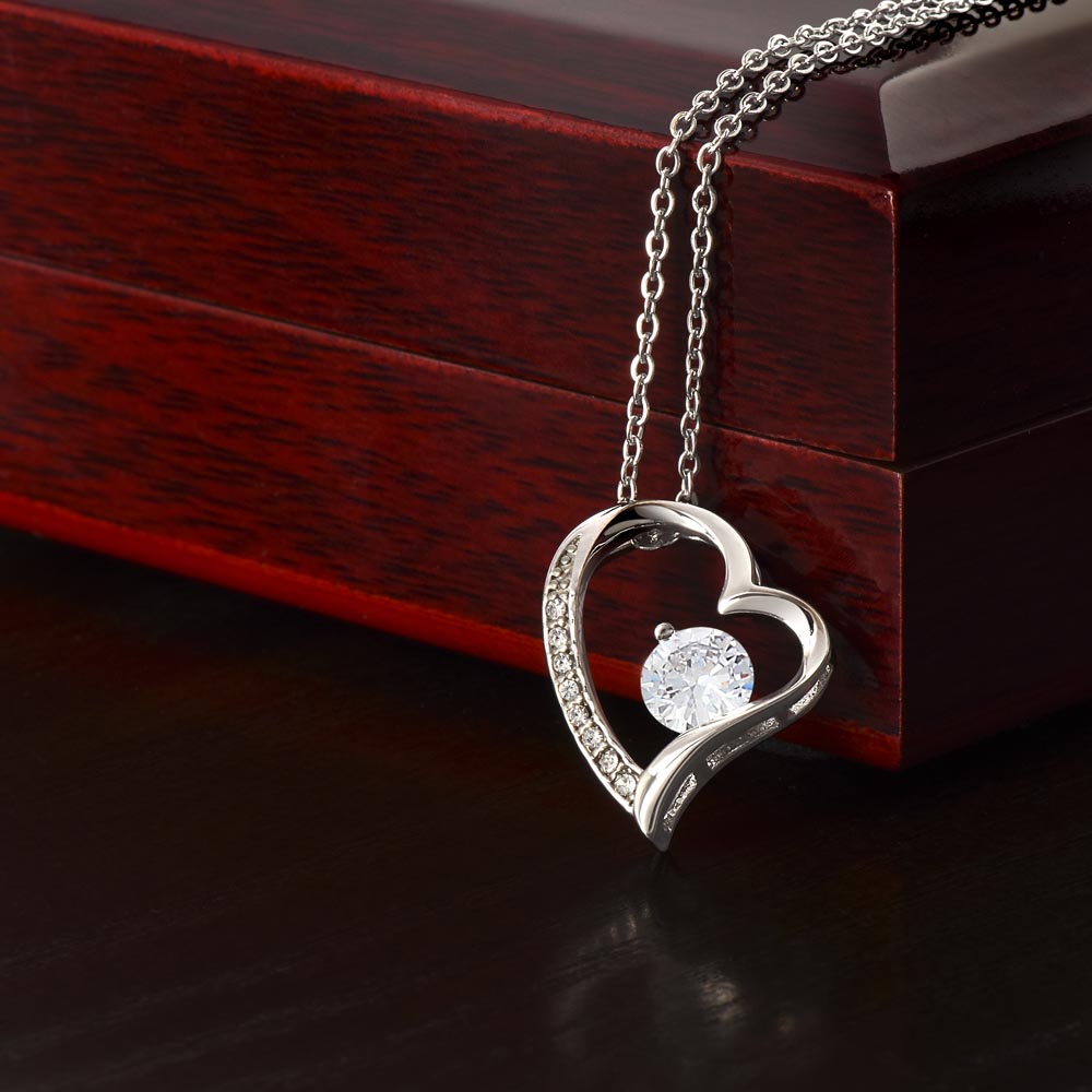 To My Dearest Daughter - Forever Love Heart Necklace