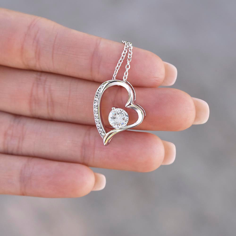 To My Dearest Daughter - Forever Love Heart Necklace